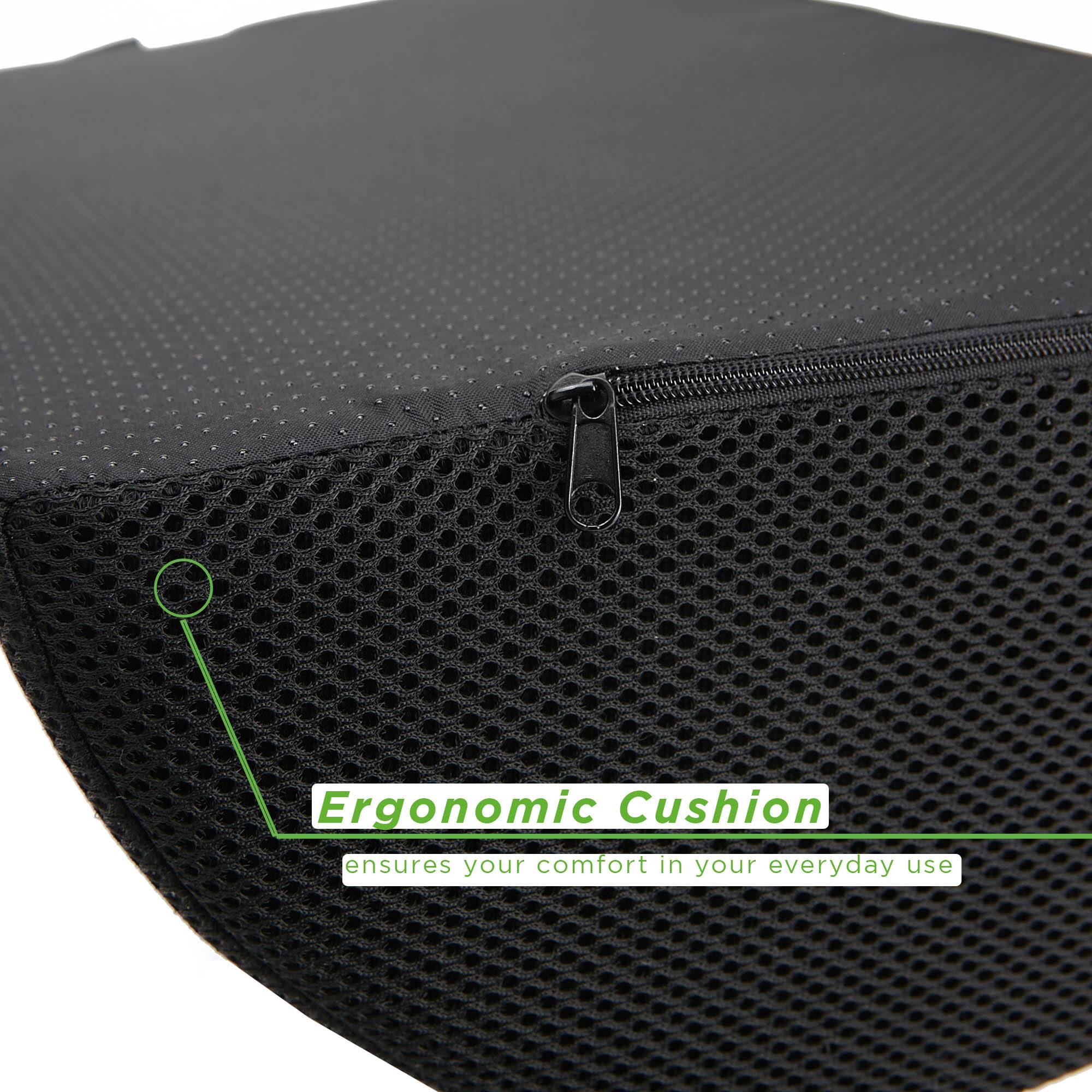 Mind Reader Black Foam Multi-Purpose Cushion